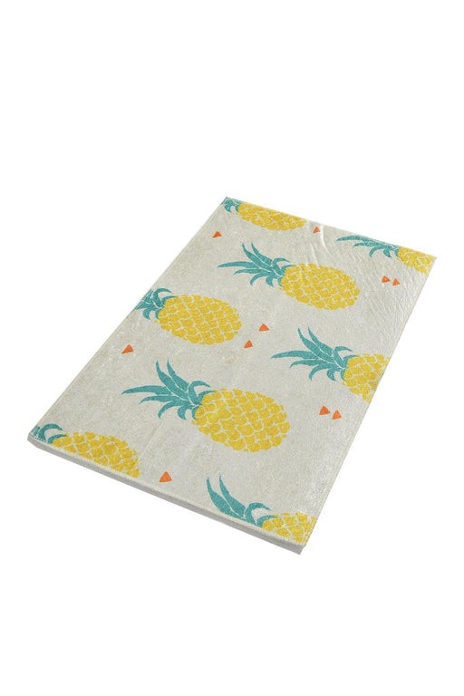 Ananas 40x60cm Dijital Baskılı Banyo Halısı, Kaymaz Taban, Yıkanabilir Bonvagon