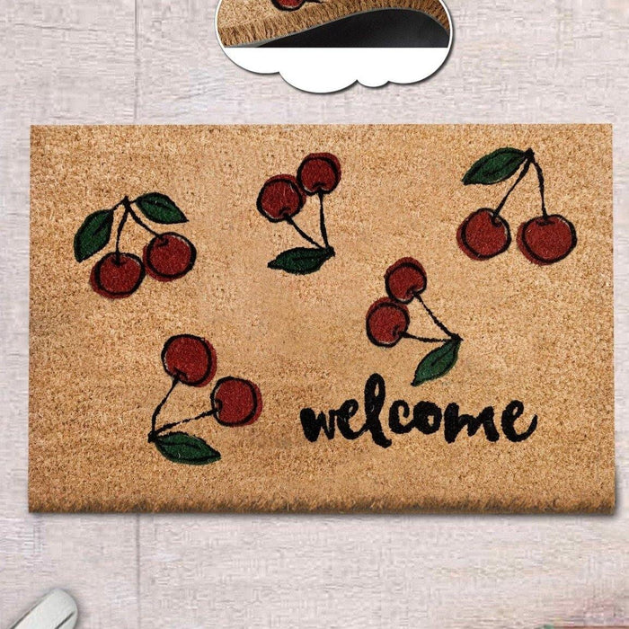 Cherry Welcome Doğal Koko Hindistan Cevizi Kapı Önü Paspas 60x40cm Bonvagon