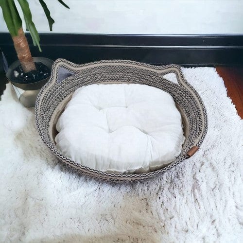 Decohandy 40 Cm Elyaflı Kedi Yatağı Bonvagon