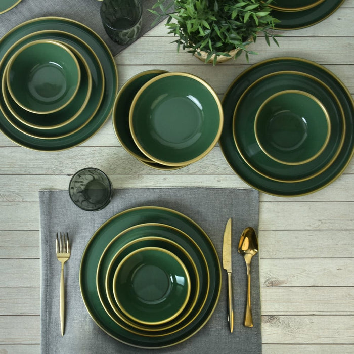 Green Gold Fileli Nordic Yemek Takımı 24 Parça 6 Kişilik Bonvagon