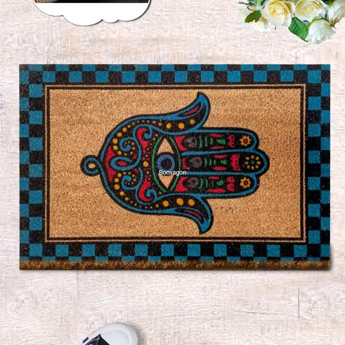 Hamsa Doğal Koko Hindistan Cevizi Kapı Önü Paspas 60x40cm Bonvagon