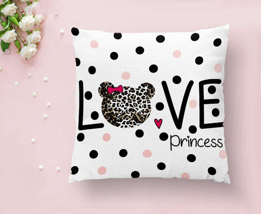 Love Princess Motifli Dijital Baskılı Dekoratif Kırlent Kılıfı 43x43cm Bonvagon