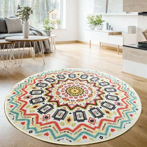 Mandala Color Dijital Baskılı Halı, Kaymaz Taban, Yıkanabilir Bonvagon