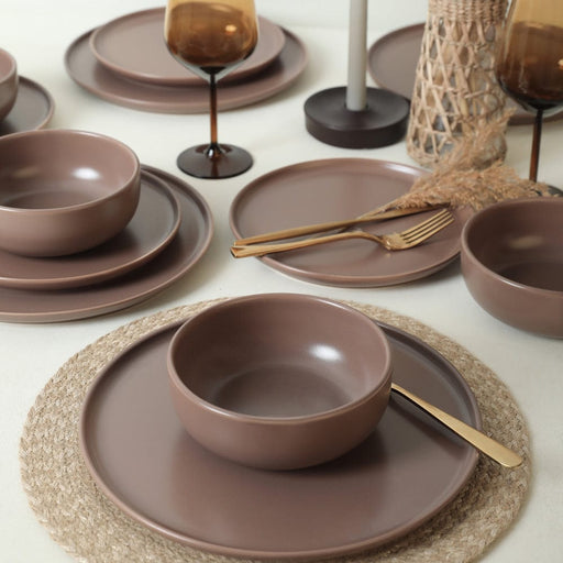 Nordic Mat Açık Taupe Yemek Takımı 18 Parça 6 Kişilik 958 Bonvagon