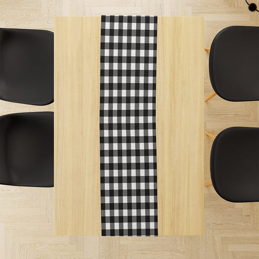 Plaid Black & White İnce Keten Runner 140x45cm Bonvagon