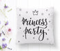 Prıncess Party Yazı Desenli Dijital Baskılı Dekoratif Yastık Kılıfı 43x43cm Bonvagon