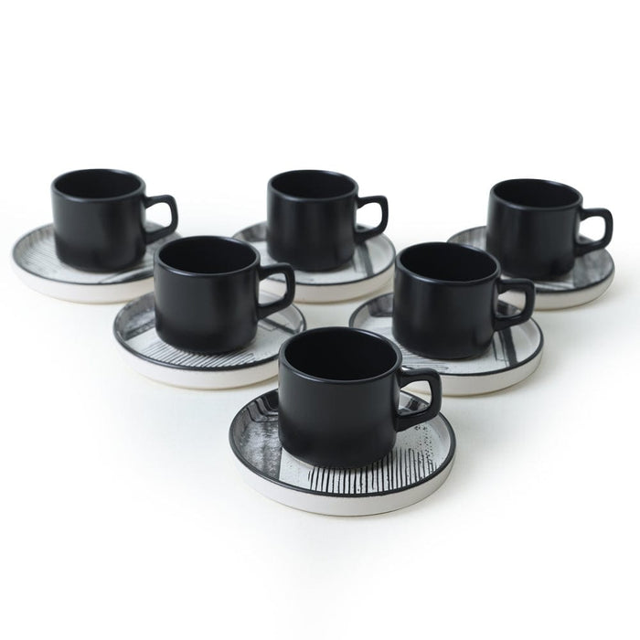 Shadowy Stackable Çay Takımı 12 Parça 6 Kişilik Bonvagon