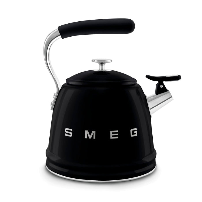 Smeg Ocak Üstü Islıklı Whistling Kettle Su Isıtıcısı Siyah CKLW2001BL Bonvagon