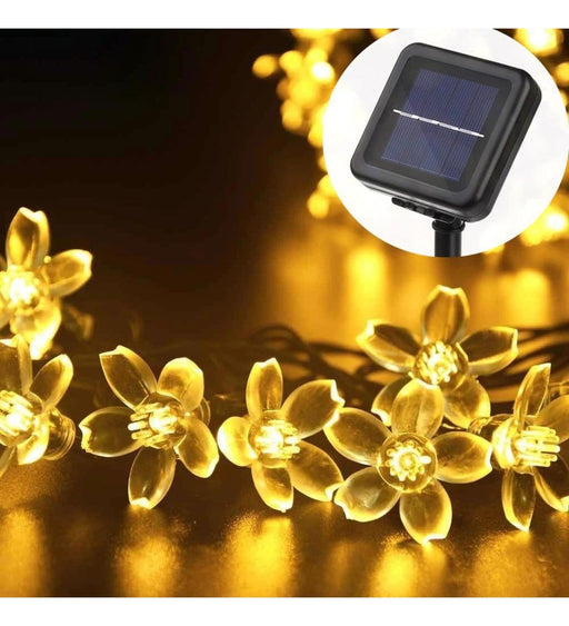 Solar Çiçekli Dekoratif 30 Led Bahçe Lambası Bonvagon